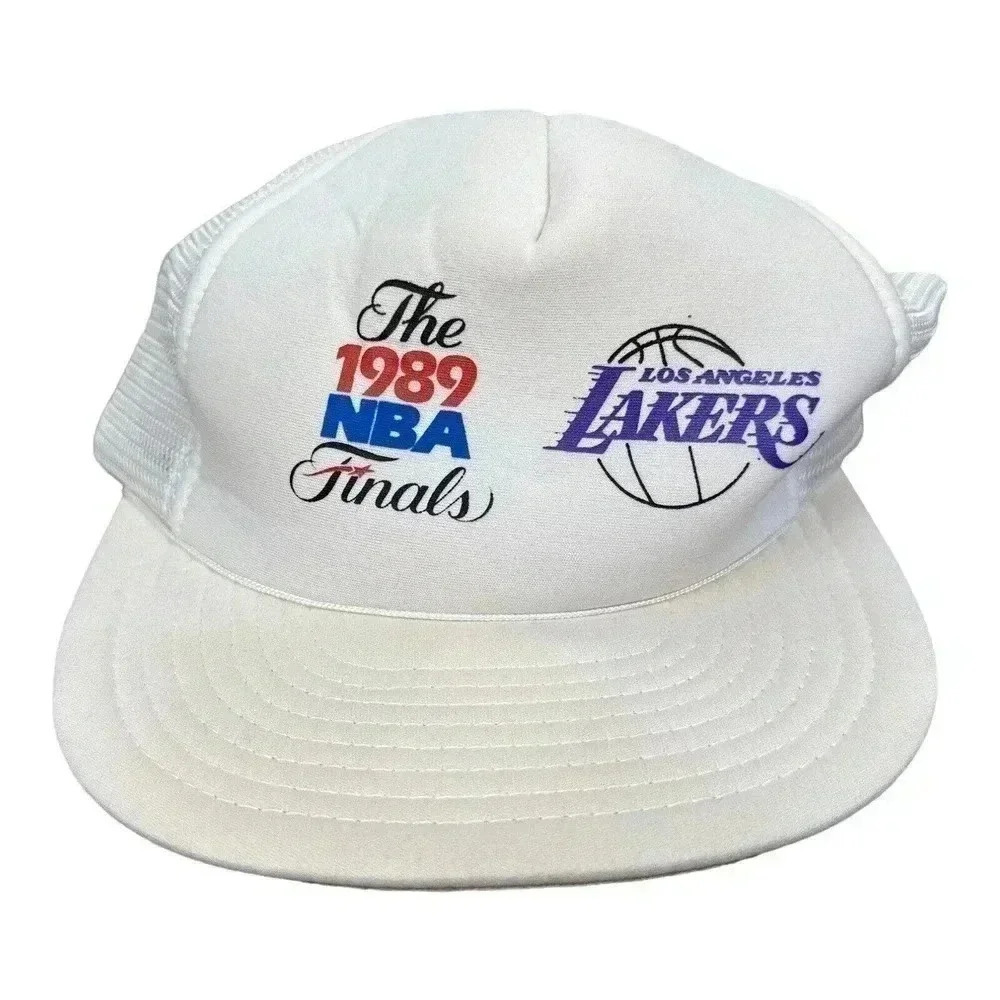 Vtg 1989 NBA Finals LA Lakers Hat Snapback Cap Mesh 80’s EXCELLENT